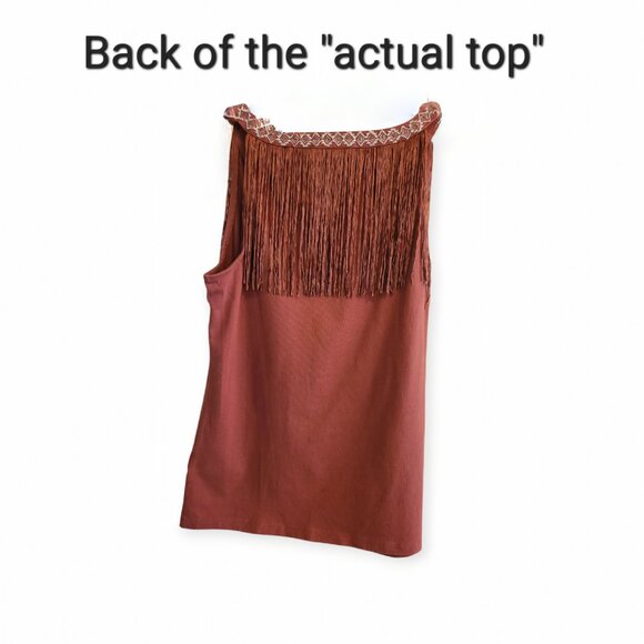Western Fringe Embroidered Tank Top Idyllwind S New - Picture 8 of 12